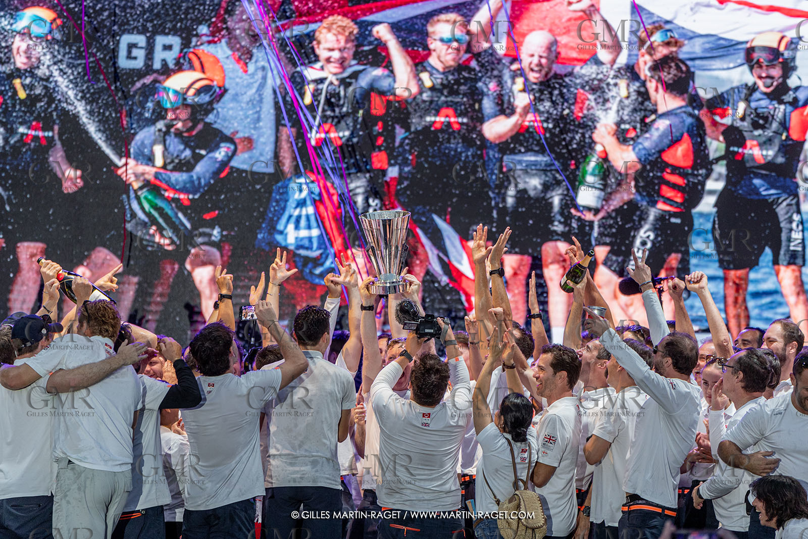 04 10 2024, Barcelona (ESP), 37th America's Cup, Louis Vuitton Cup Final, Race Day 7 , Prizegiving