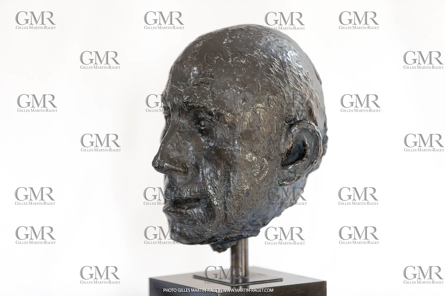 06 03 2016, Saint Etienne du Grès (FRA,13), Oeuvre de Germaine Richier, buste Le Guerrier, 1945, 5 8