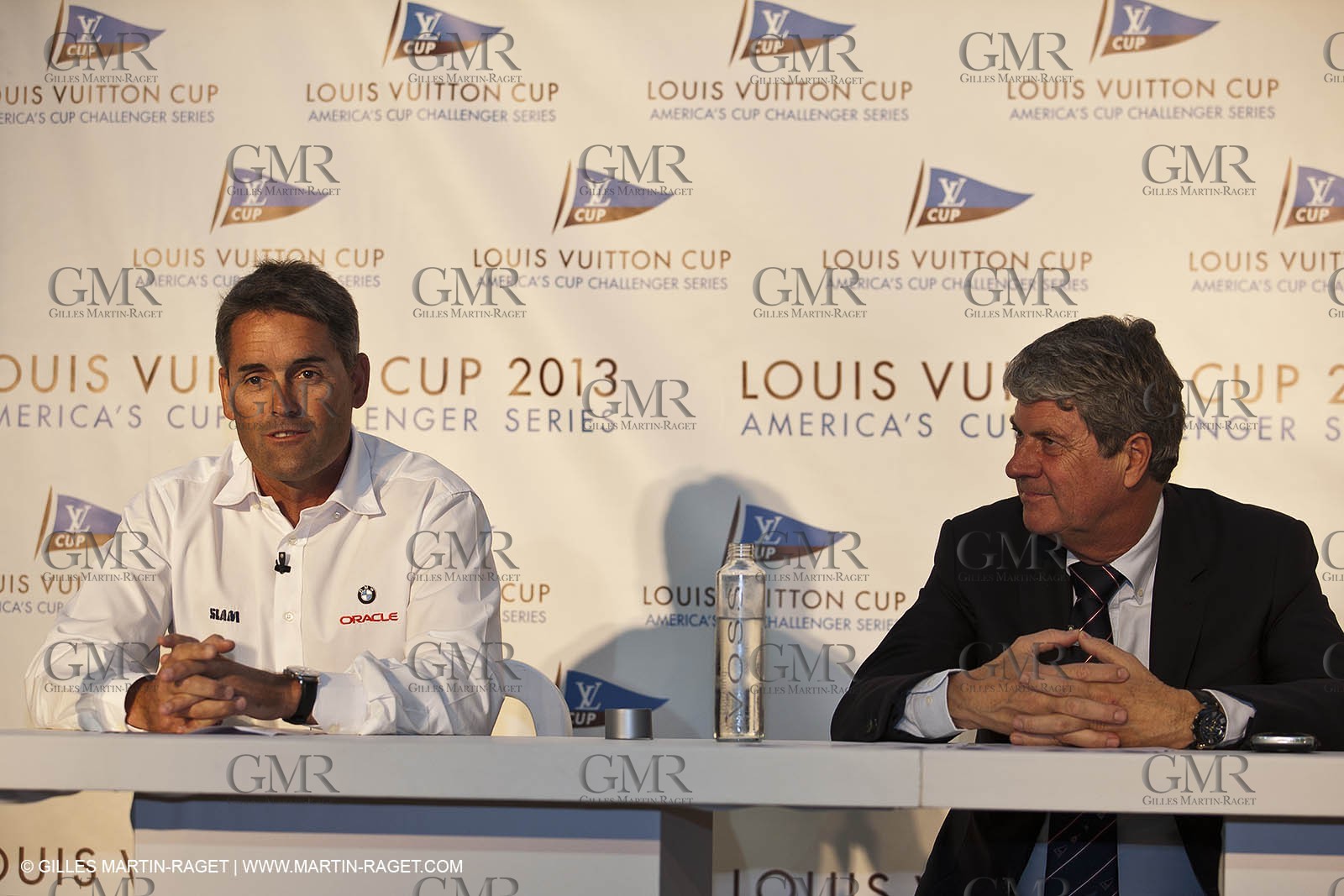 27 11 2010 - Dubao (UAE) - 34th America's Cup - Louis Vuitton Partnership announcement  - Russell Coutts - Yves Carcelle