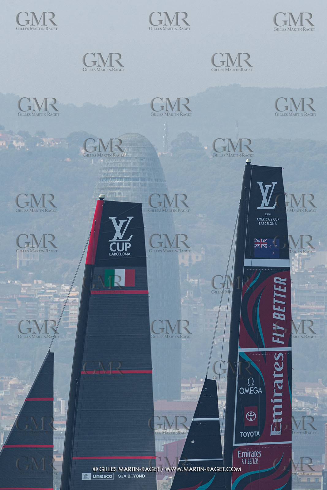 22 08 2024, Barcelona (ESP), Louis Vuitton 37th America's Cup, Louis Vuitton Preliminary Regatta, Race Day 1