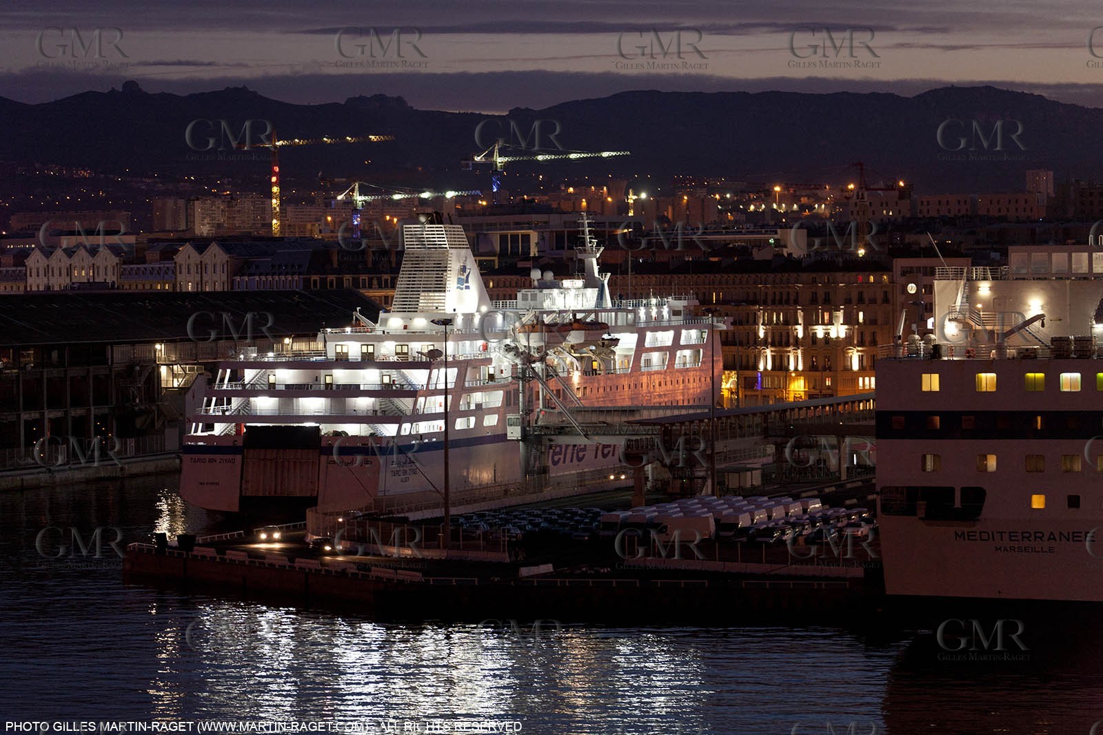 17 02 2012 - Marseille (FRA,13) - Arrival in Marseille harbour onboard ferry Piana (La Meridionale Corp.)