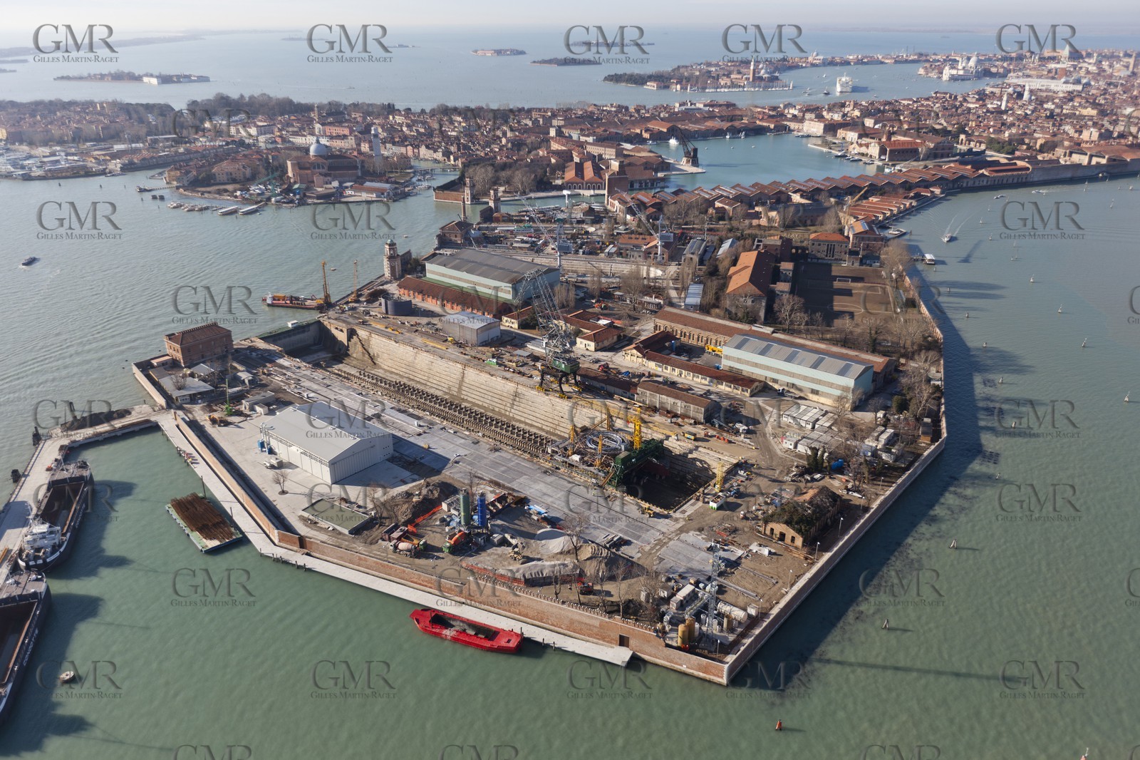 20 02 2012 - Venezia (ITA) - 34th America'sCup - Venezia 2012 America's Cup World Series - The Arsenale where the AC45 moorings, public village, media center and Club 45 will be located