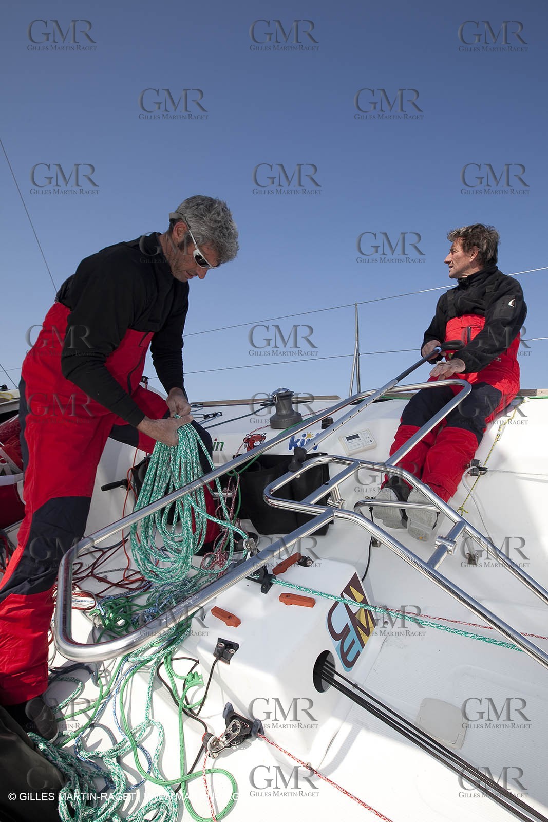 13 03 2010 -  La Grande Motte   Port Camargue (FRA) - Groupe Bel - Kito de Pavant   Sebastien Audigane training for Transat AG2R
