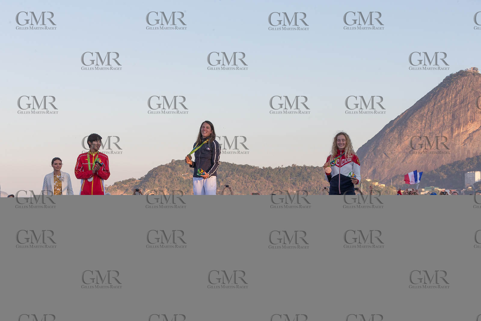 14 08 2016, Rio de Janeiro (BRA), 2016 Olympic Games, Sailing, RSX Women medal ceremony