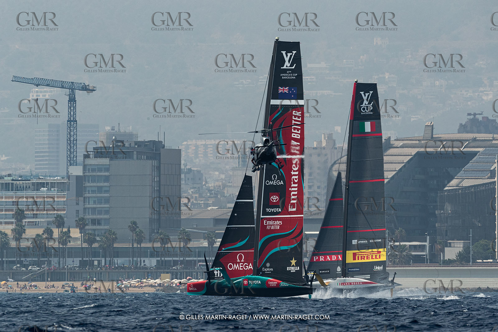 22 08 2024, Barcelona (ESP), Louis Vuitton 37th America's Cup, Louis Vuitton Preliminary Regatta, Race Day 1