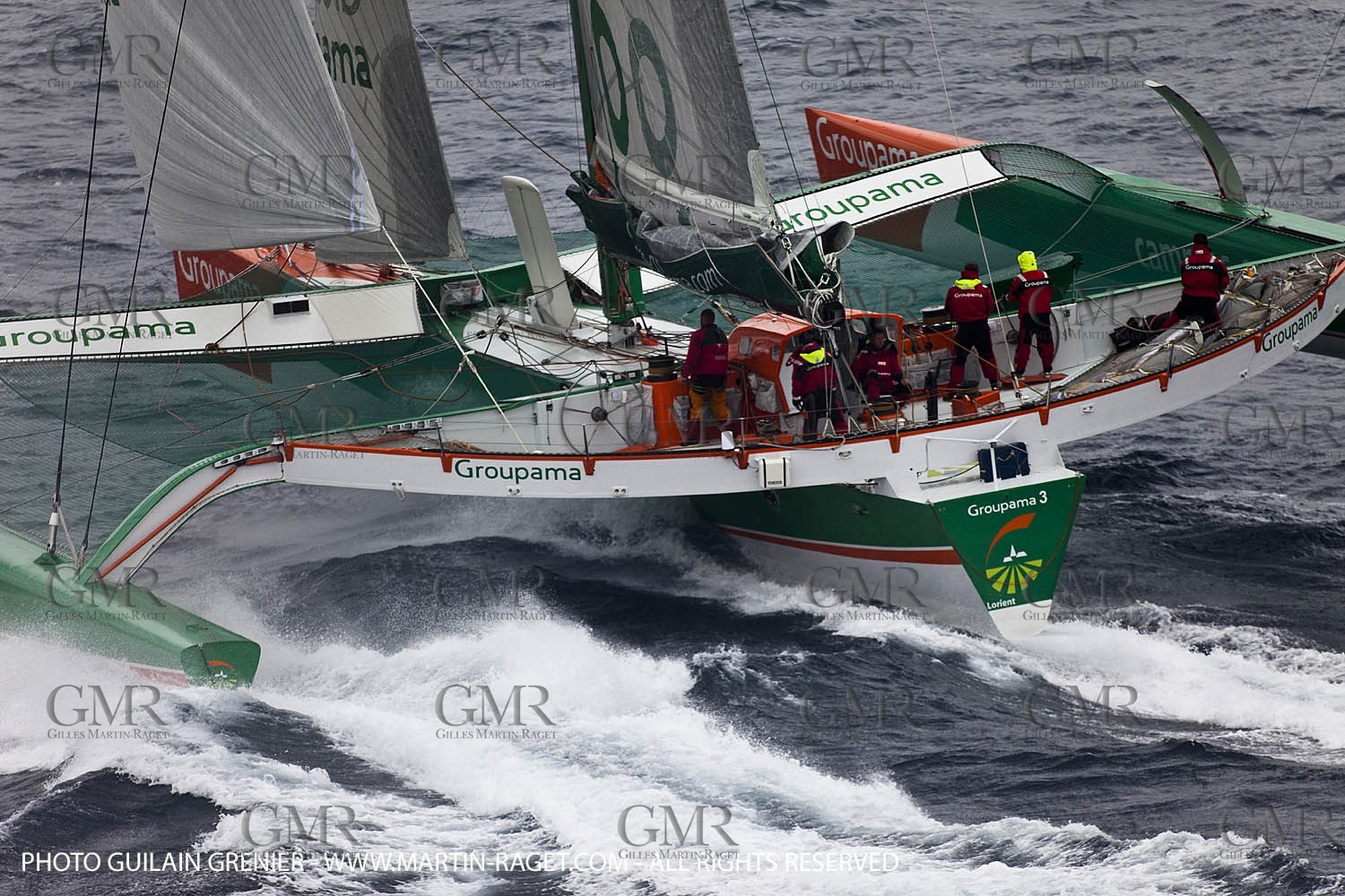 05 14 09 - Marseilles - Mediterranean Record - Groupama 3 - Franck Cammas - G Class - Start from Marseilles to Carthage (Tunisia)