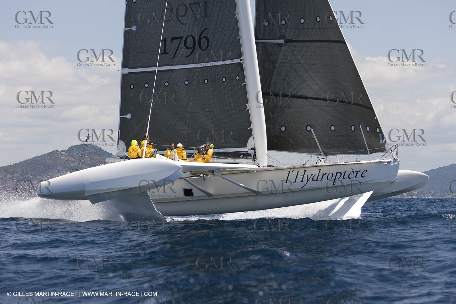 14 06 2008 - Toulon-Hyères (FRA,83) - 50 knots record attempt trials by l'Hydroptère