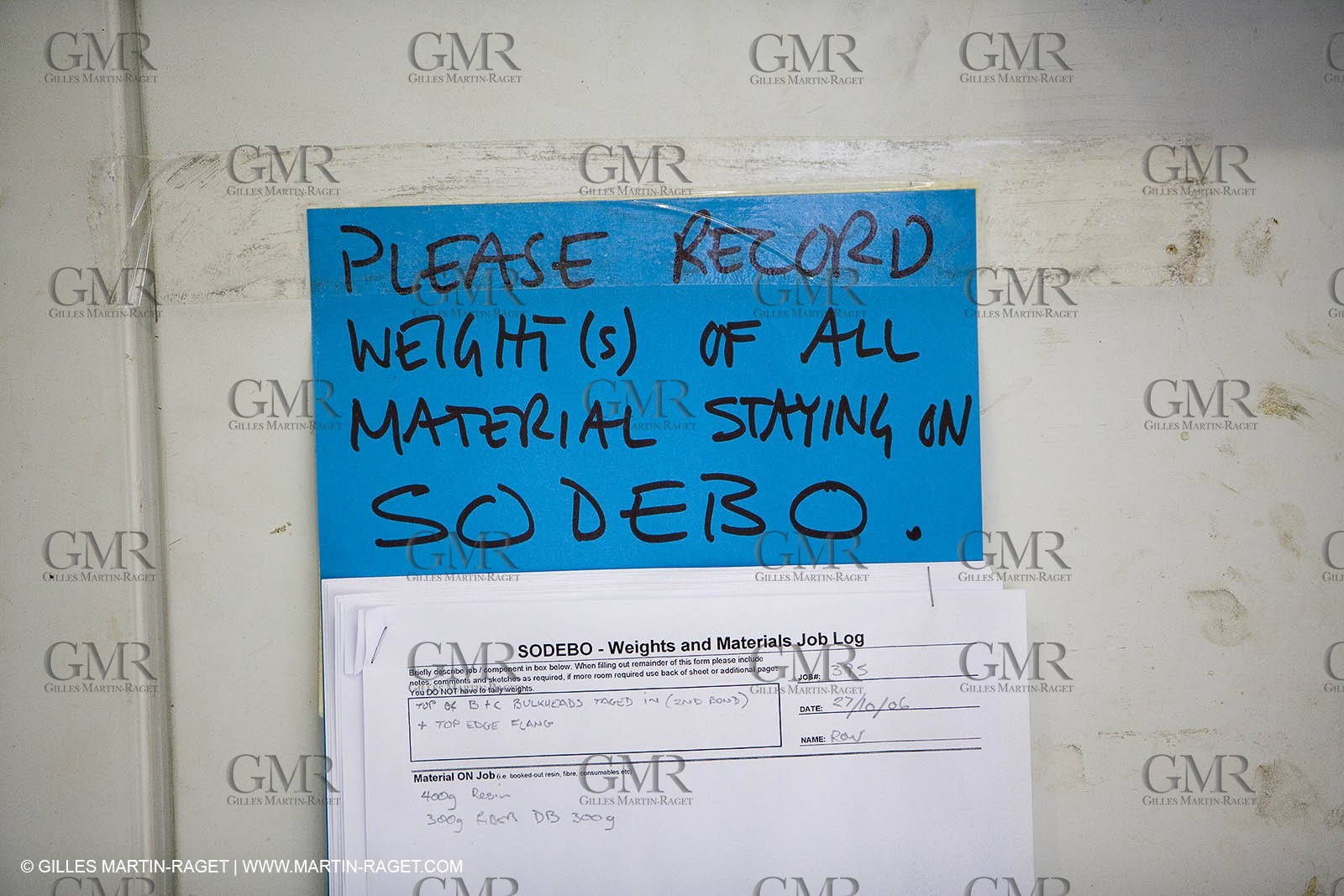 Sydney, Australia, Thomas Coville trimaran Sodebo building at Boat Speed