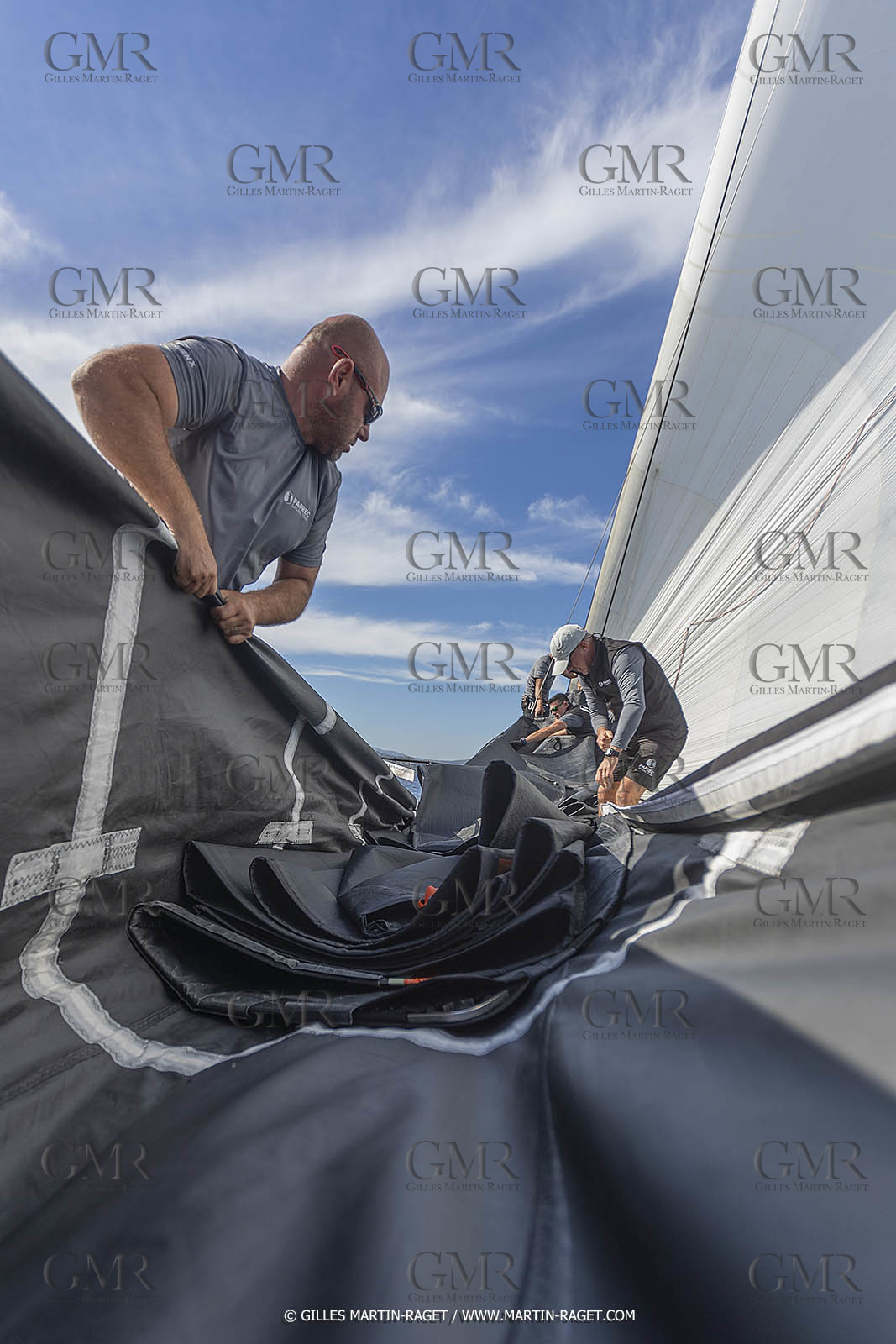 03 10 2022, Saint-Tropez (FRA,83), Voiles de Saint-Tropez 2022,  entraînement des maxis, A bord de Sipirit of Malouen X