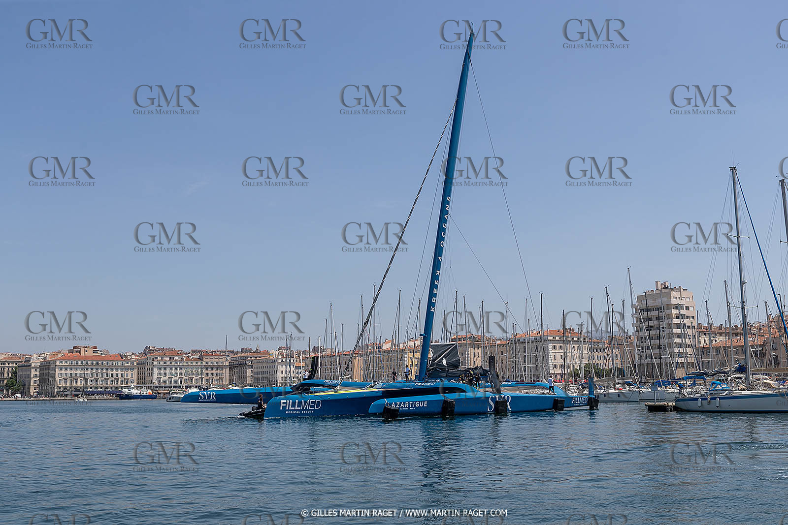 18 05 2022, Marseille (FRA), APremière navigation du trimaran Ultim SVR LAZARTIGUE à Marseille