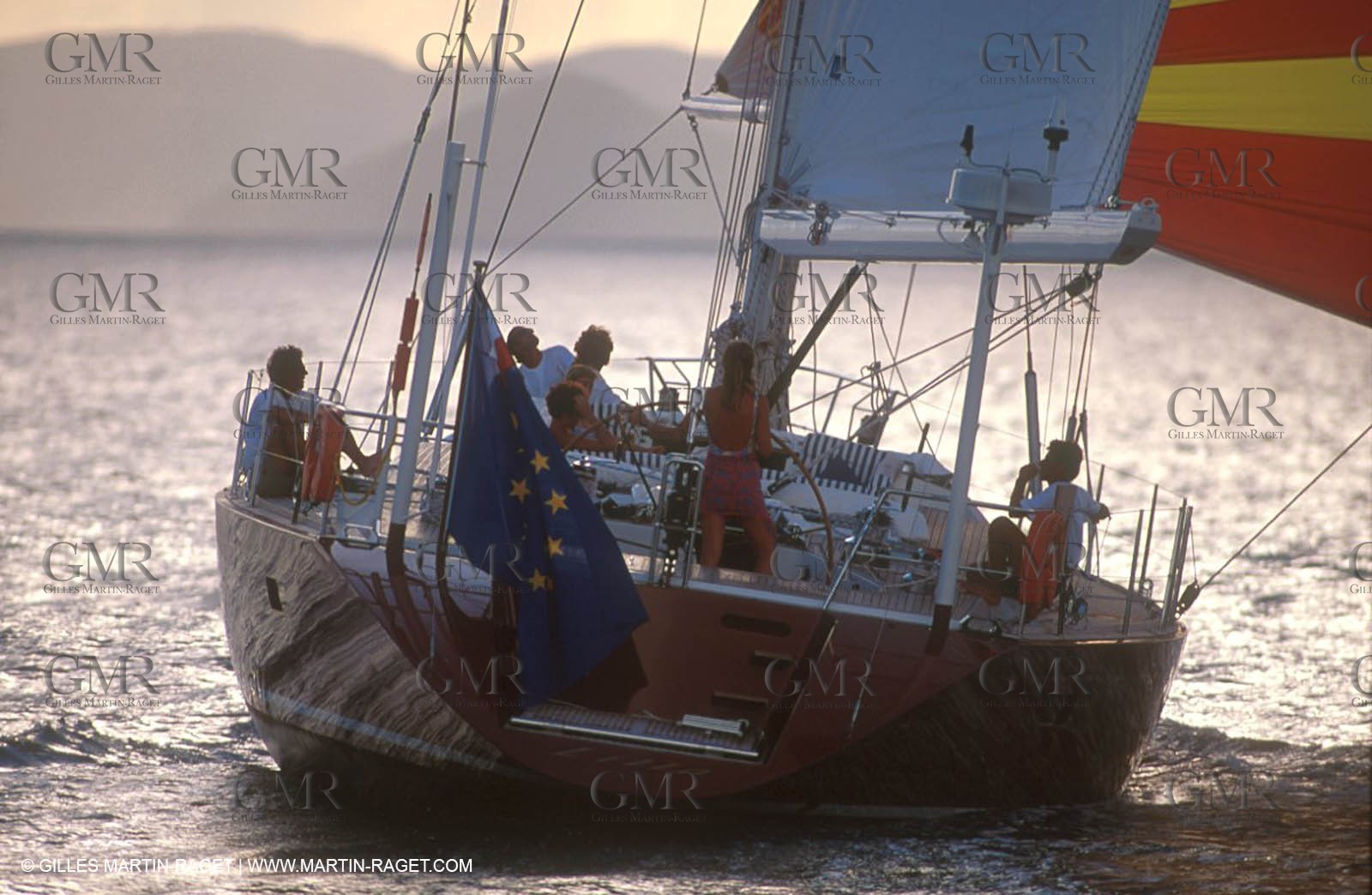 Crusing monohull sailing