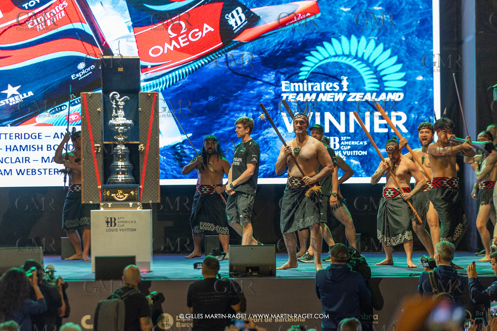 19 10 2024, Barcelona (ESP), Louis Vuitton 37th America's Cup, Final Match, Race Day 6 , Prizegiving