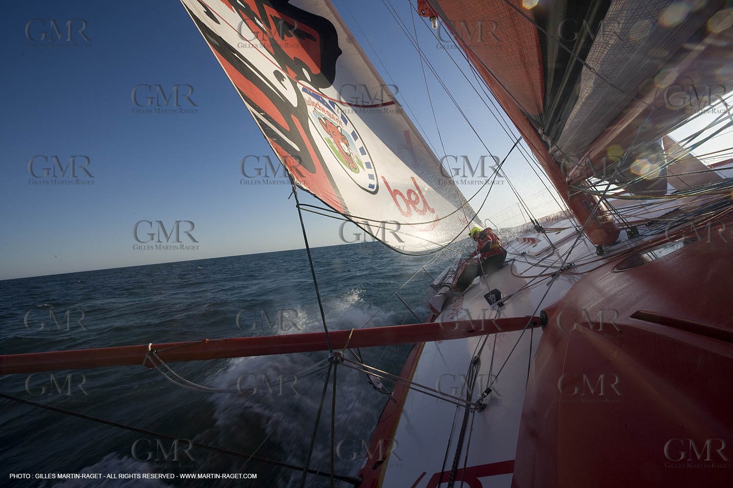 06 04 2008 - Port Camrgue (FRA, 30) onboard 60 ft Imoca Groupe Bel with Kito de Pavant