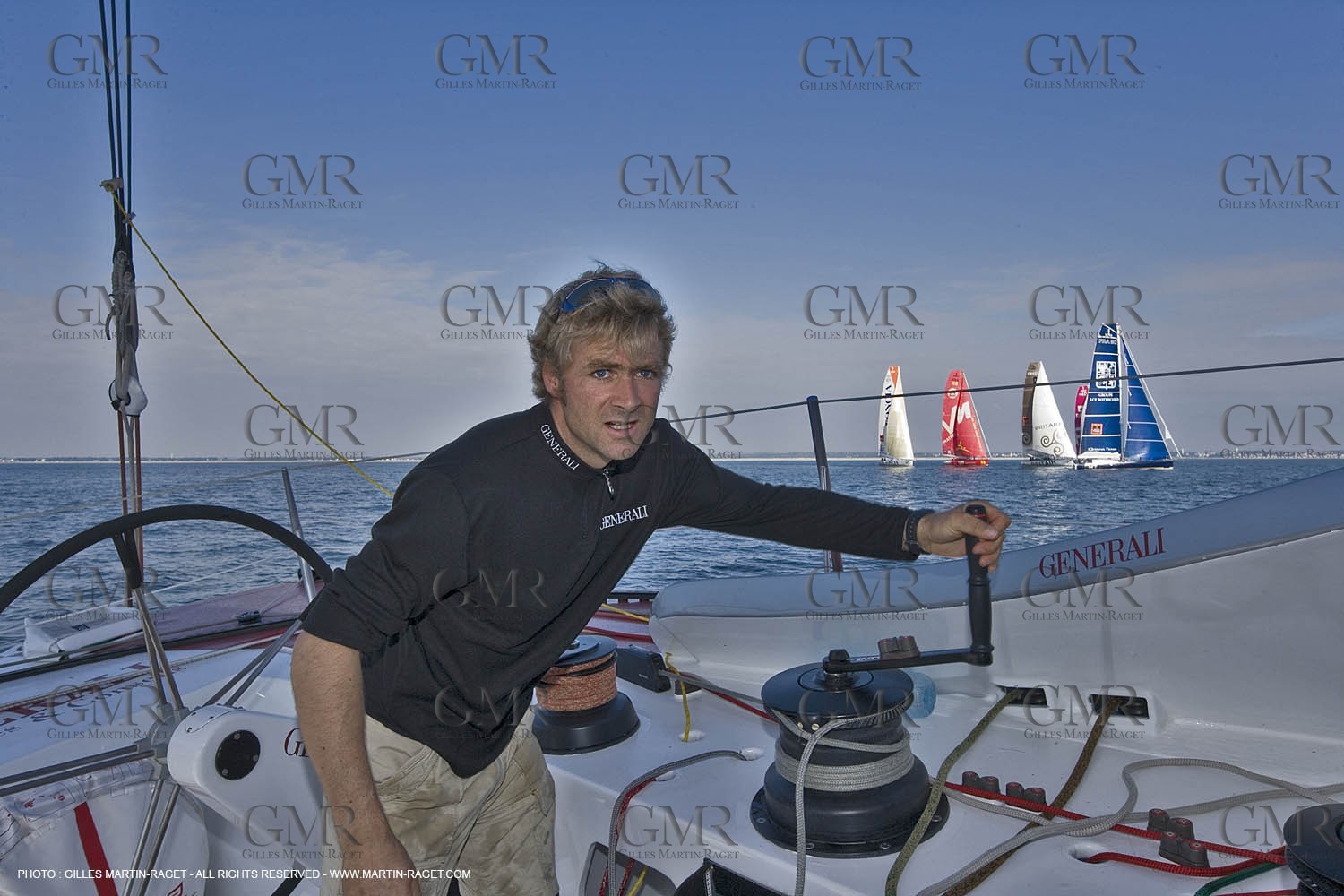11 10 2007 - Bénodet (Fra, 29) - Monocoques IMOCA - Transat Jacques Vabre - onboard GENERALI with Yann Eliès and Sebastien Audigane