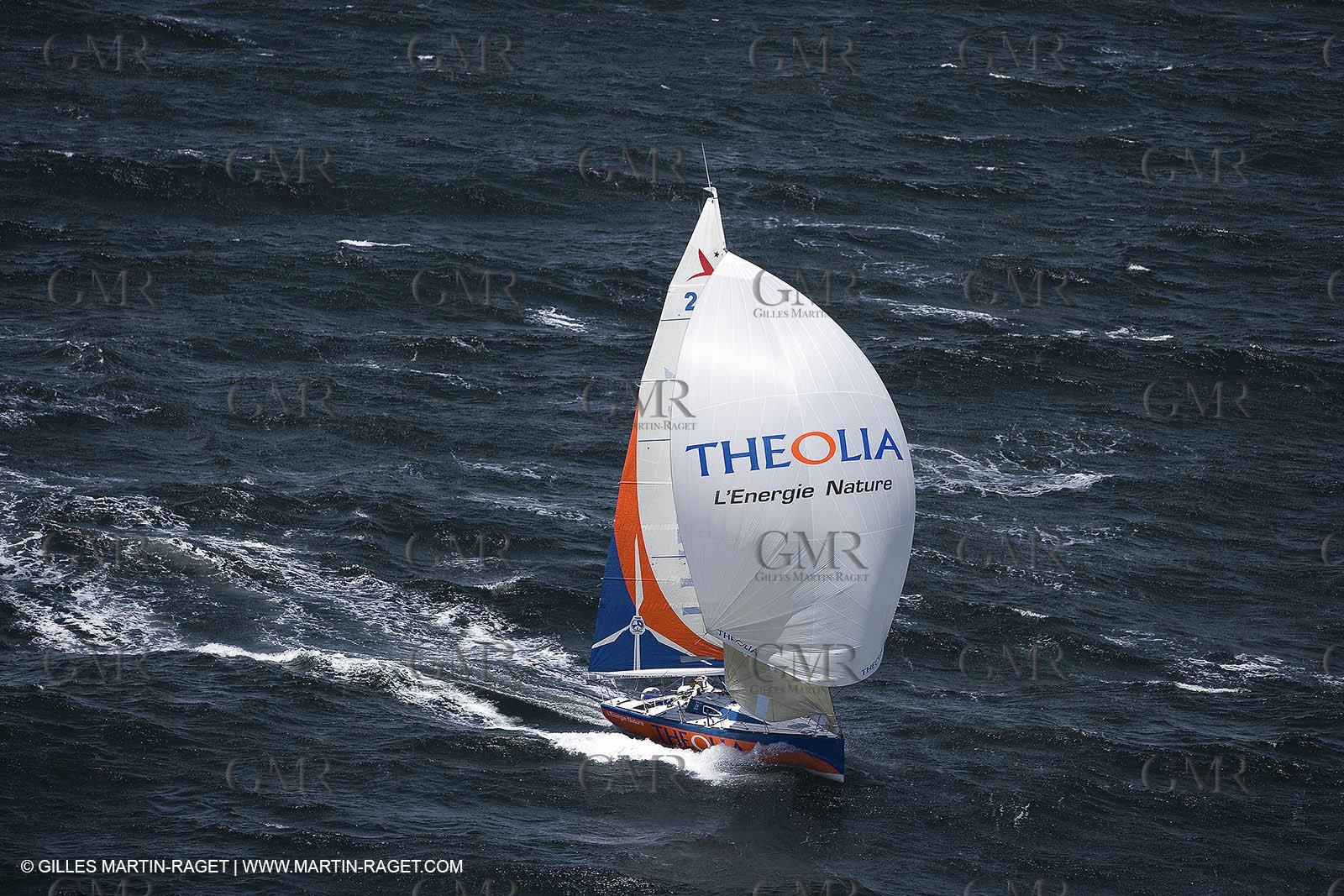 06-26-2007 - FIGARO II - THEOLIA - Skipper : Robert Nagy - Training off Marseille (south France) with strong wind conditions