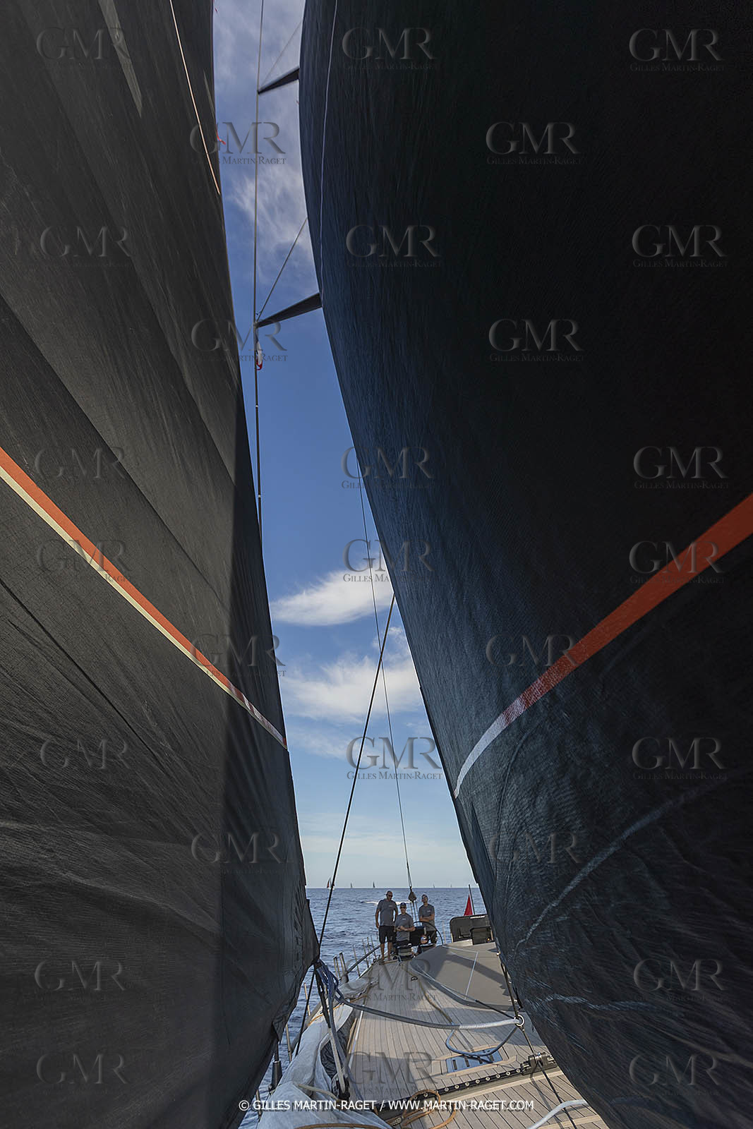 03 10 2022, Saint-Tropez (FRA,83), Voiles de Saint-Tropez 2022,  entraînement des maxis, A bord de Sipirit of Malouen X