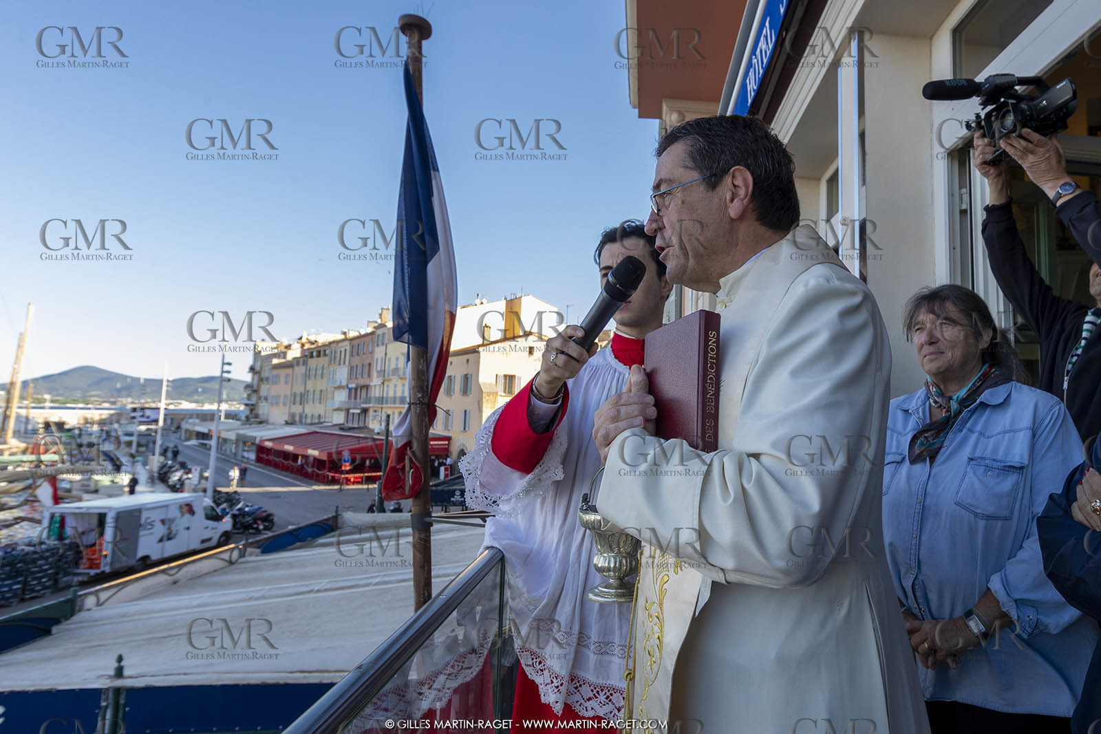 26 09 2022, Saint-Tropez (FRA,83), Voiles de Saint-Tropez 2022, premier jour de course, bénédiction des bateaux et des équipages