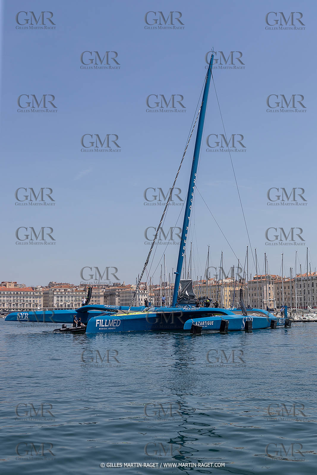18 05 2022, Marseille (FRA), APremière navigation du trimaran Ultim SVR LAZARTIGUE à Marseille