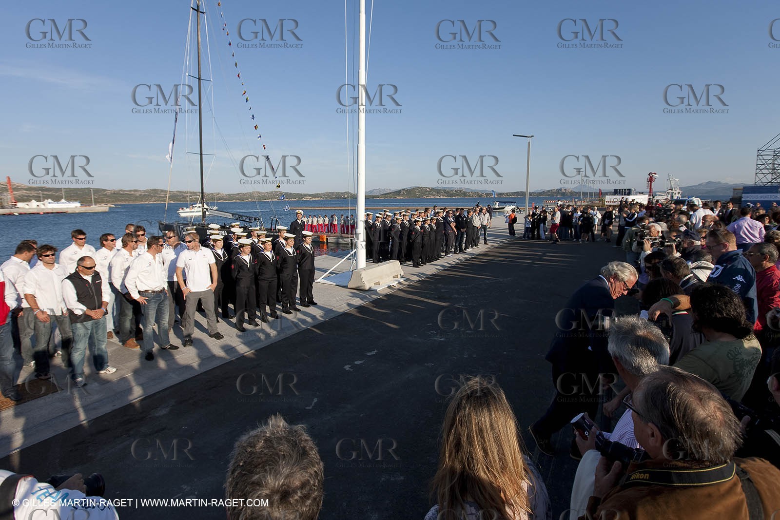 19 05 2010 - La Maddalena (ITA, Sardinia) Louis Vuitton Trophy - BMW ORACLE Racing - Opening Ceremony - Draw