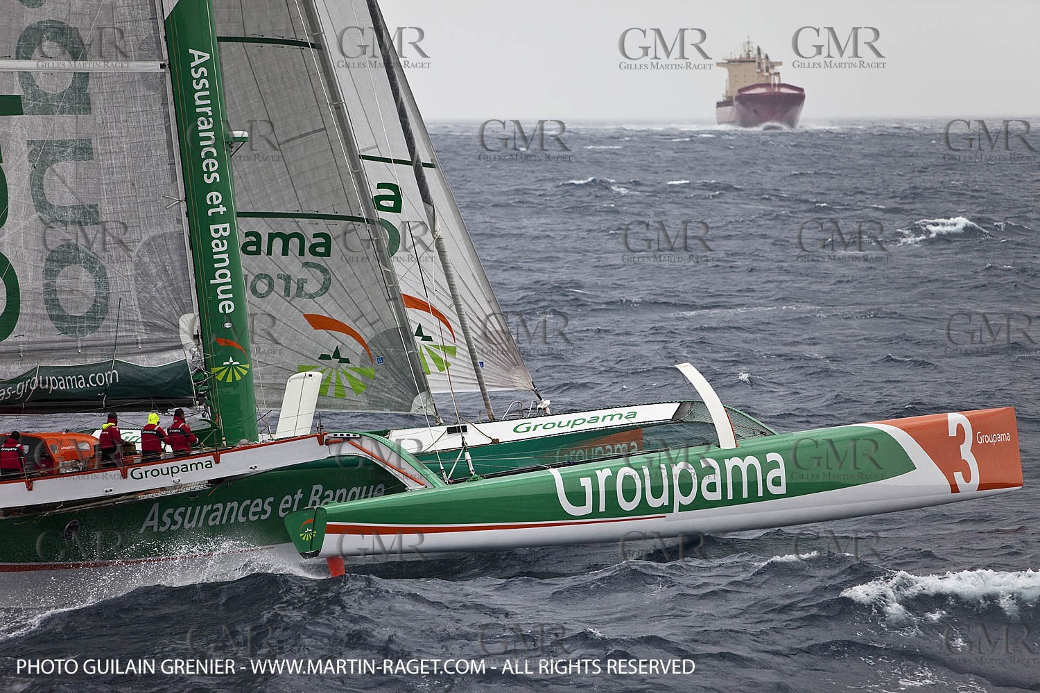 05 14 09 - Marseilles - Mediterranean Record - Groupama 3 - Franck Cammas - G Class - Start from Marseilles to Carthage (Tunisia)