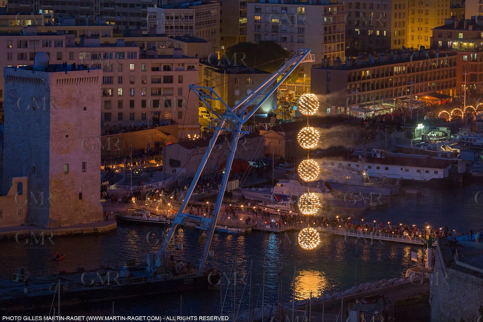 03 05 2013 - Marseille (FRA,13) - Marseille Provence 2013, Historical port Illumination by Company Carabosse
