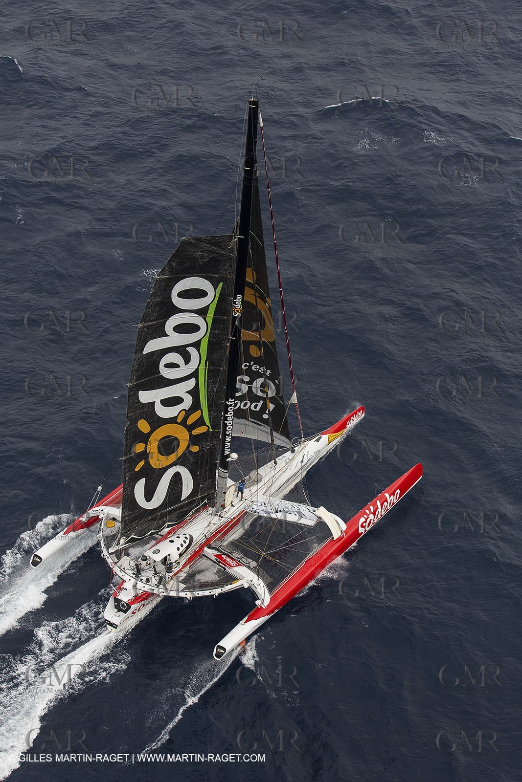 12 09 2012 - Marseille (FRA,13) - Trimaran Sodebo - Thomas Coville - Trans Mediterranée record attempt.
