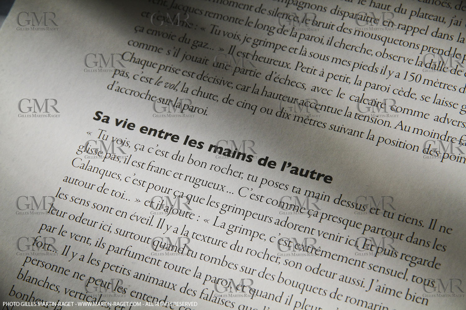 09 11 2010 - Marseille (FRA,13) - Photos odf the book Calanques, Si proches, si lointaines, Ed. Cres, Words by Juliette Lembot, Photos by Gilles Martin-Raget