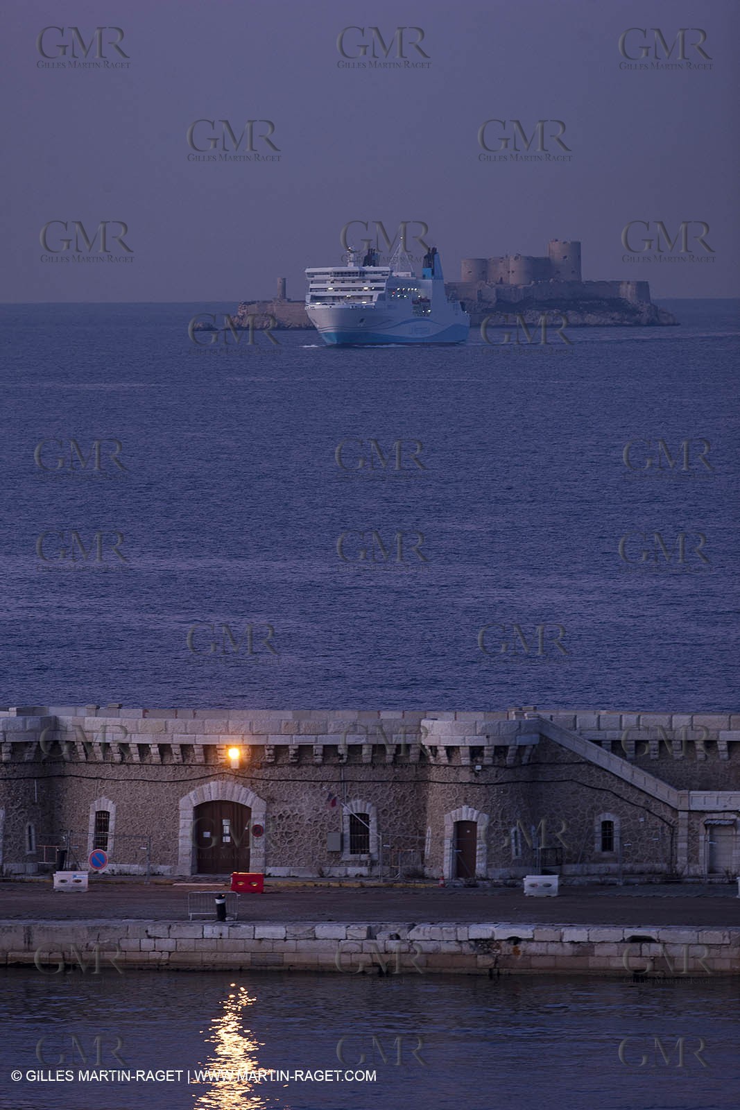17 02 2012 - Marseille (FRA,13) - Arrival in Marseille harbour onboard ferry Piana (La Meridionale Corp.)