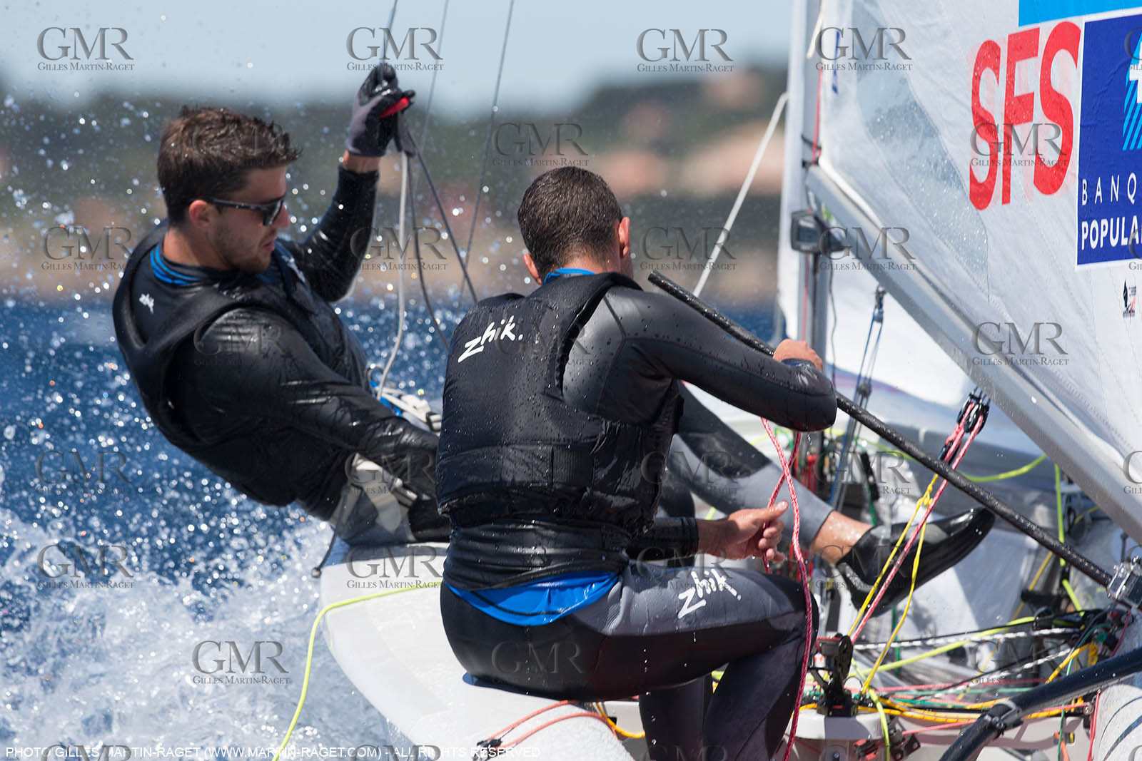 25 04 2016, Hyères (FRA,83), Jeux Olympiques Rio 2016, voile, 470, Sofian Bouvet   Jeremie Mion, SFS Voile