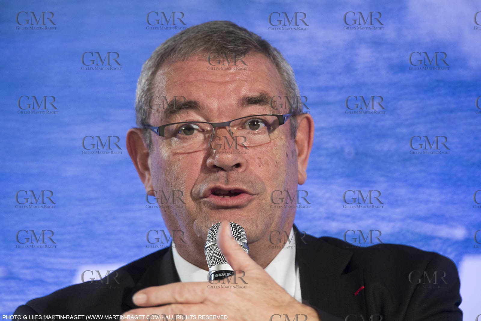 03 02 2016, Paris (FRA), Vendée Globe 2016-17, Conférence de presse et présentation des skippers, Yves auvinet, pdt SAEM Vendée