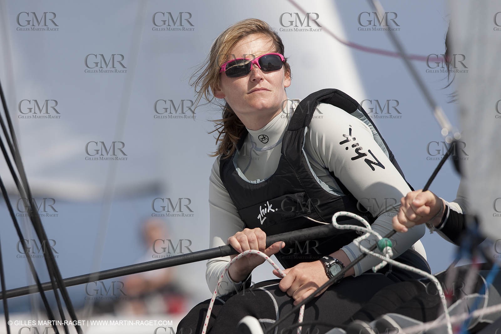 20 04 2010 - Hyères (FRA,83) - SOF 2010 - Zhik Team - Match Racing Feminin - Leroy Pruvot  Bertrand