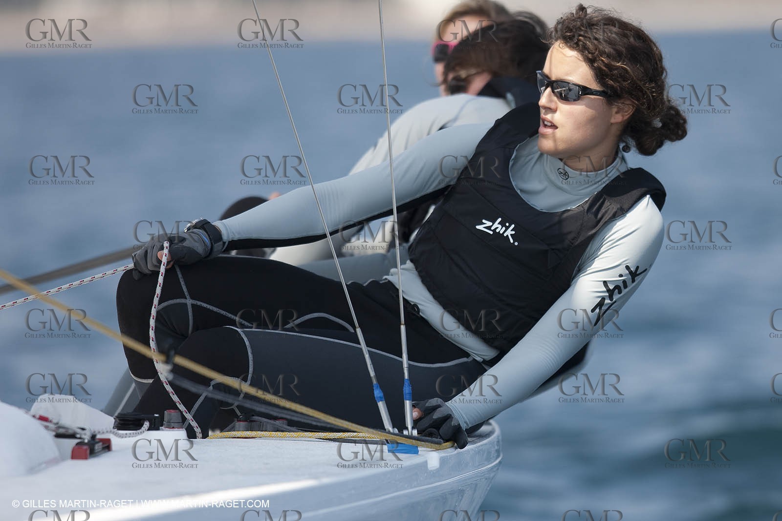 20 04 2010 - Hyères (FRA,83) - SOF 2010 - Zhik Team - women Match Racing - Leroy Pruvot  Bertrand