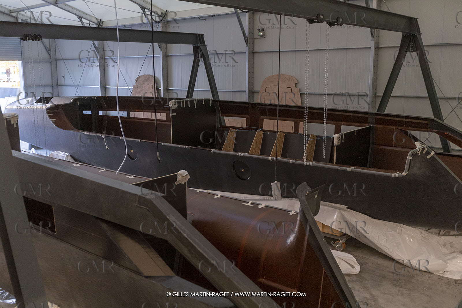 15 02 2022, La Grande Motte (FRA), Gunboat 80  1 hulls delivery