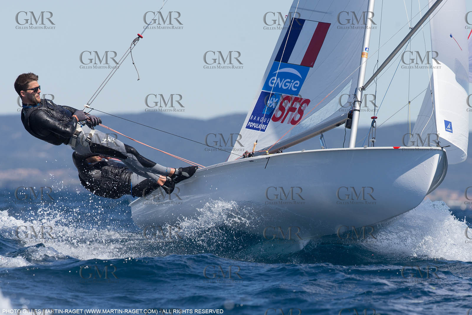 25 04 2016, Hyères (FRA,83), Jeux Olympiques Rio 2016, voile, 470, Sofian Bouvet   Jeremie Mion, SFS Voile