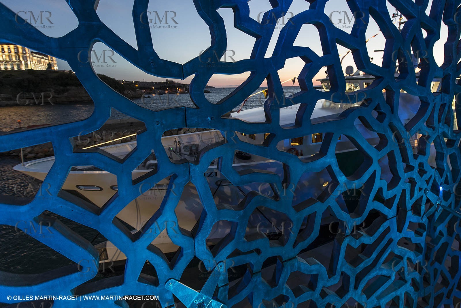 Al Azizi oficial launchat the Mucem museum - H2X boatyard - Oceanographic research ship - Marseille (FRA,13) - 27 05 2014