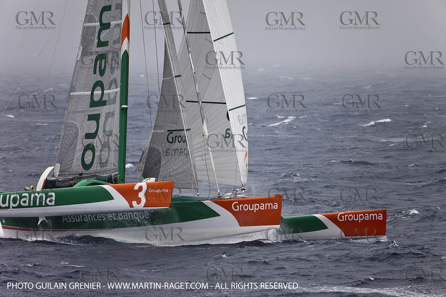 05 14 09 - Marseilles - Mediterranean Record - Groupama 3 - Franck Cammas - G Class - Start from Marseilles to Carthage (Tunisia)