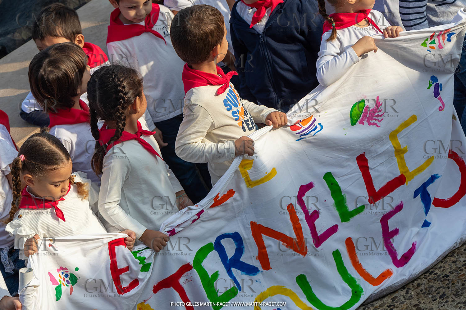 05 10 2023, Saint-Tropez (FRA,83), Les Voiles de Saint-Tropez 2023, Race Day 5, Défilé des minots de St Tropez