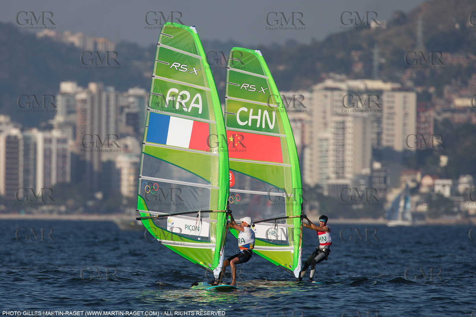 14 08 2016, Rio de Janeiro (BRA), 2016 Olympic Games, Sailing, RSX Women medal race, Charline Picon (FRA), gold medalist