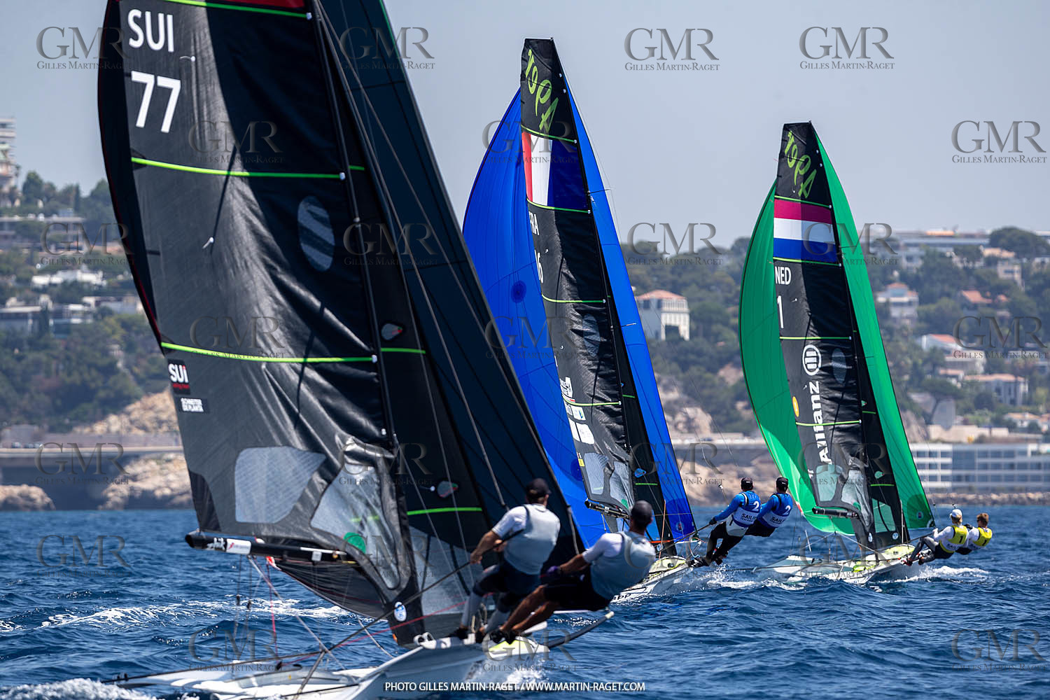 16 07 2023, Marseille, (FRA), Paris 2024 Olympic Games 2024 Sailing Test Event, Day 8, Medal race 49er Men