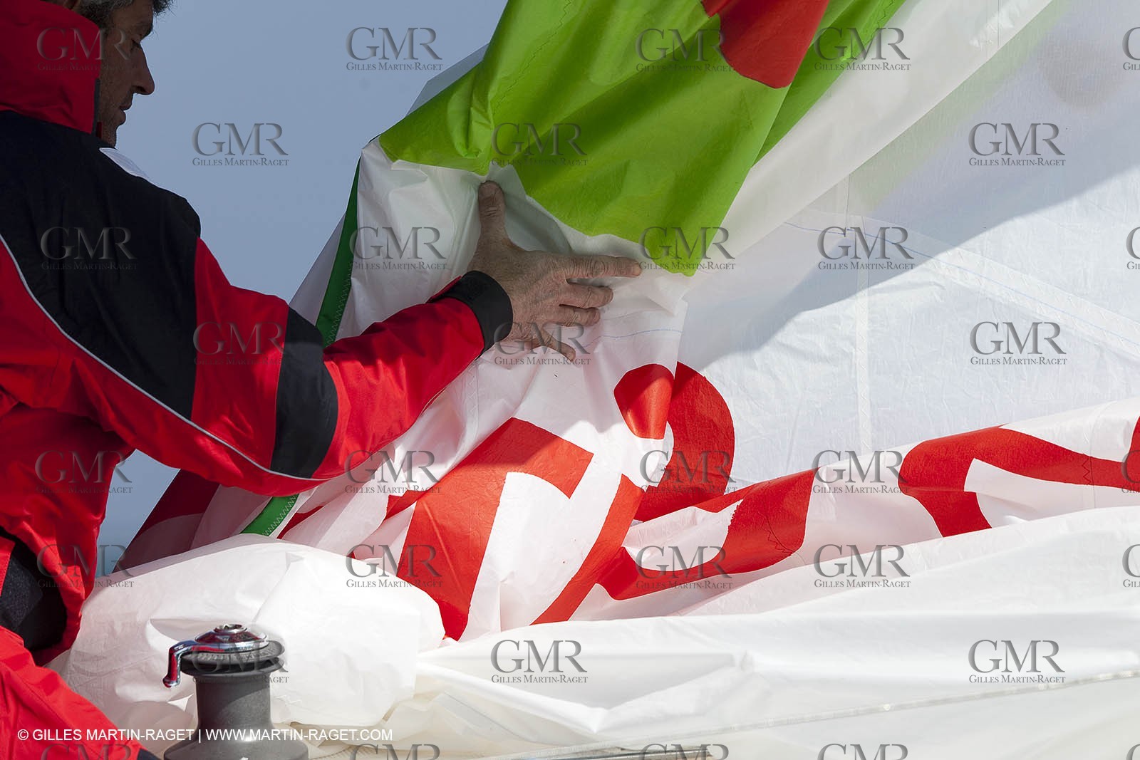 13 03 2010 -  La Grande Motte   Port Camargue (FRA) - Groupe Bel - Kito de Pavant   Sebastien Audigane training for Transat AG2R