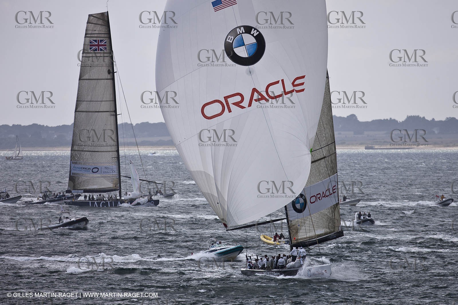 05 08 2010 - Cowes (UK, IOW) - The 1851 Cup -  BMW ORACLE Racing -  - Round The Island Race - Back in the Solent.