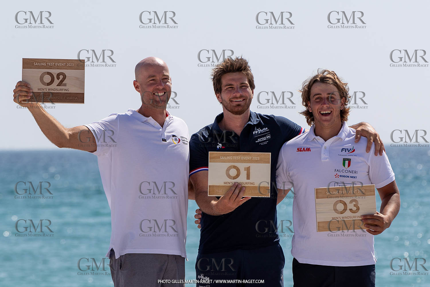 16 07 2023, Marseille, (FRA), Paris 2024 Olympic Games 2024 Sailing Test Event, Day 8, Medal race, IQFoil Men