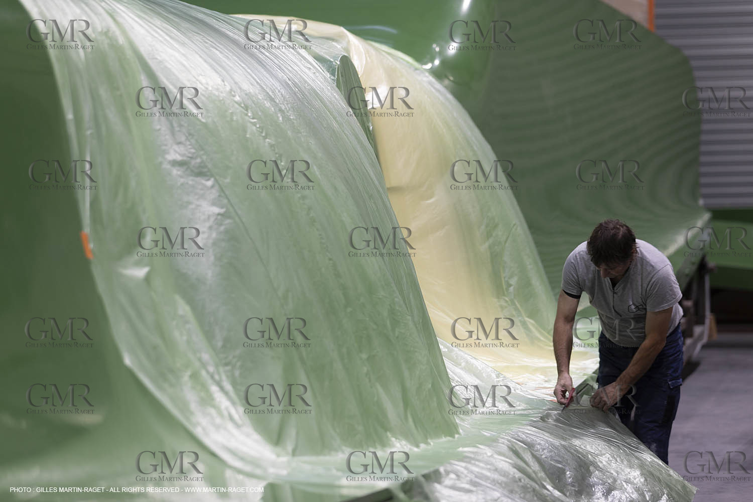 29 10 2018, La Grande Motte (FRA,30), Chantier Gunboat, construction du Gunboat 68