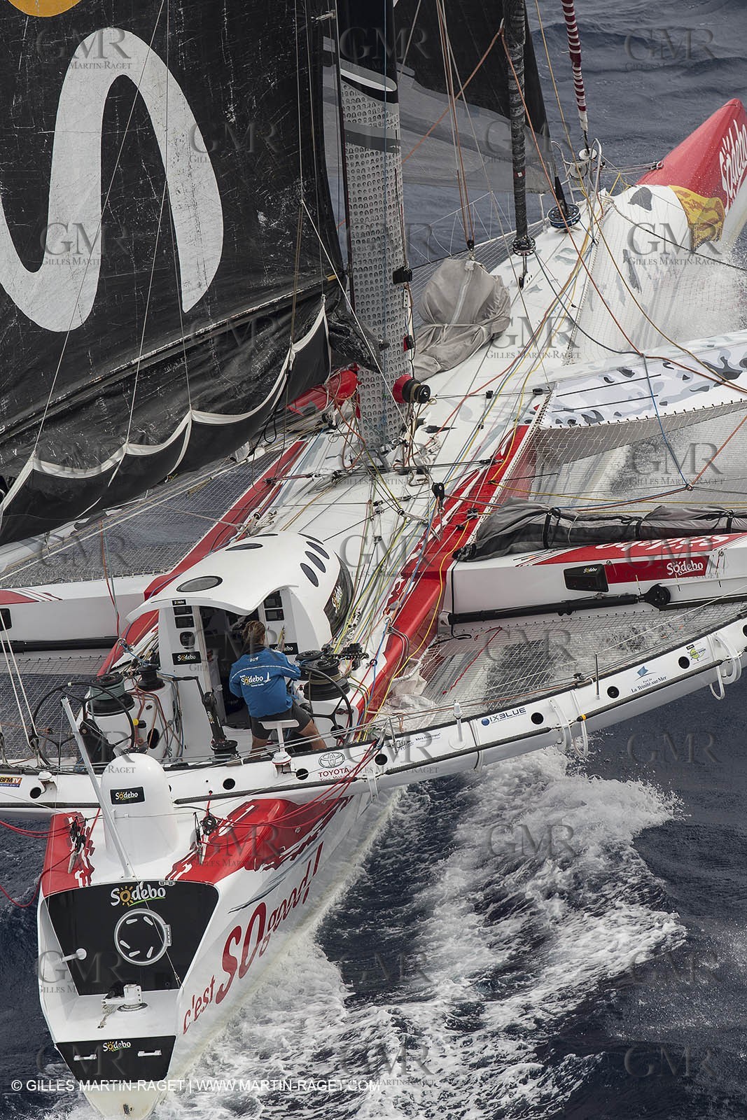 12 09 2012 - Marseille (FRA,13) - Trimaran Sodebo - Thomas Coville - Trans Mediterranée record attempt.