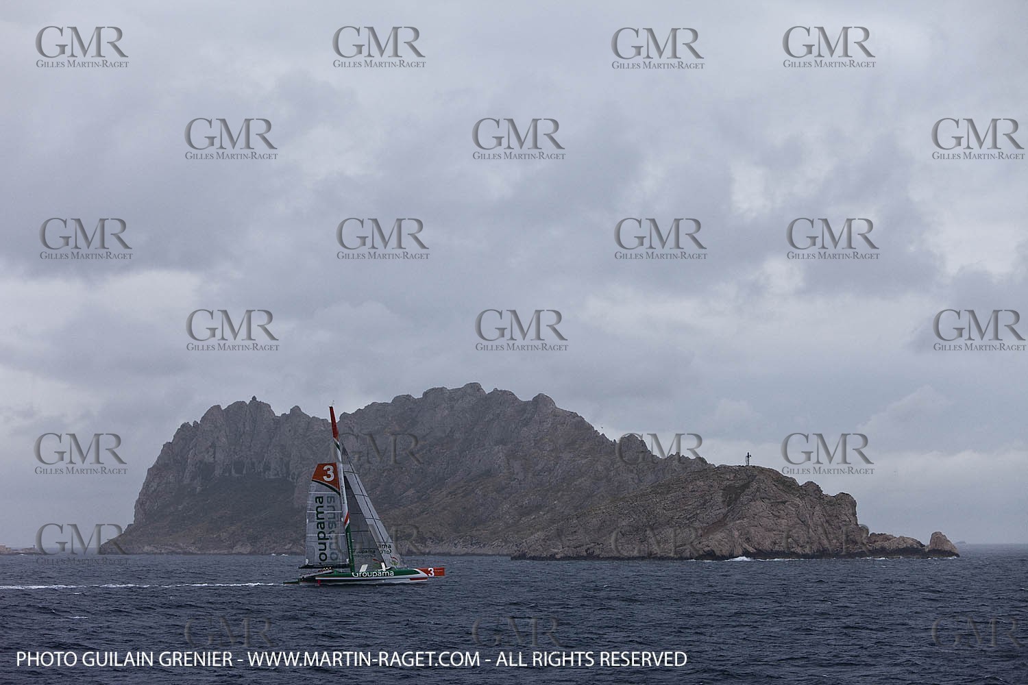 05 14 09 - Marseilles - Mediterranean Record - Groupama 3 - Franck Cammas - G Class - Start from Marseilles to Carthage (Tunisia)