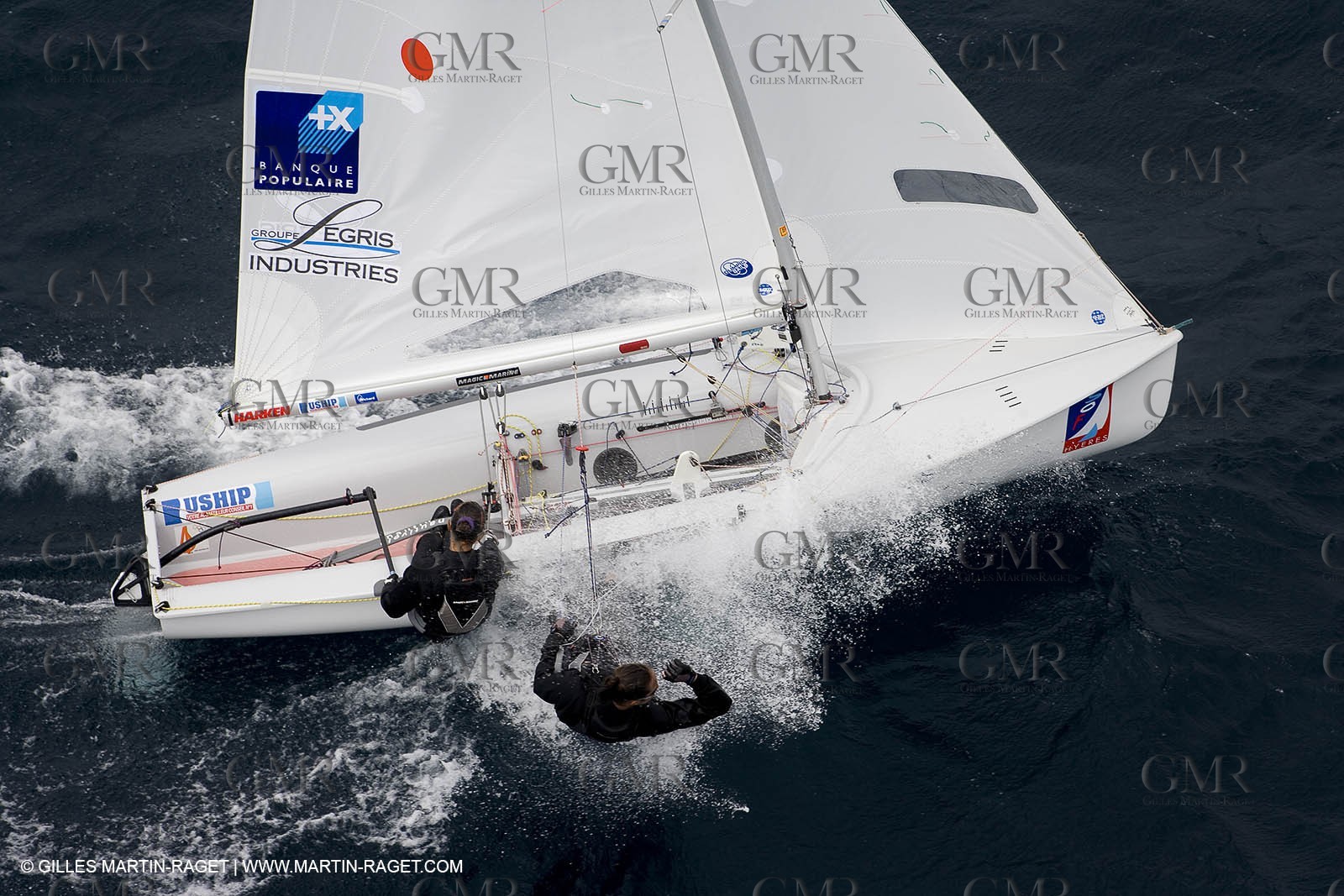 26 04 2007 - 2007 Semaine Olympique Française - Hyères (South of France) - Day 5 - Team France - 470 Femme - Petitjean-Douroux