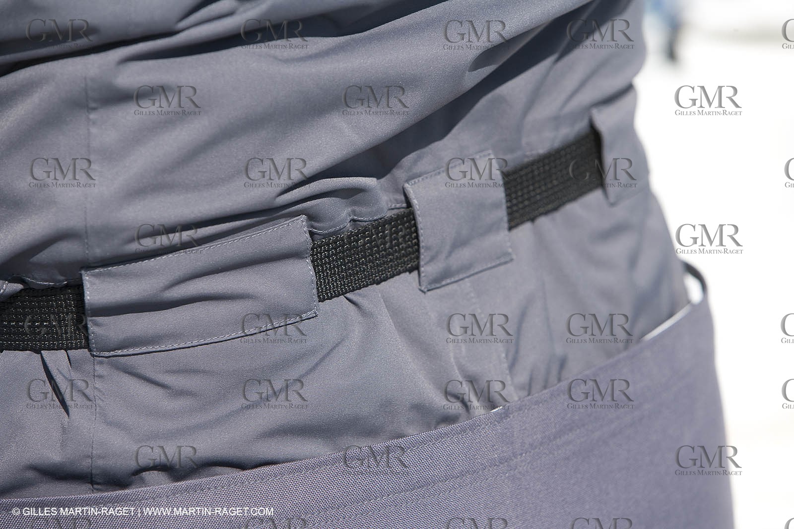 28 09 2007 - Marseille (FRA, 13) - Aigle Marine weather clothing showed in action by salors Marc Emig et Luce Molinier