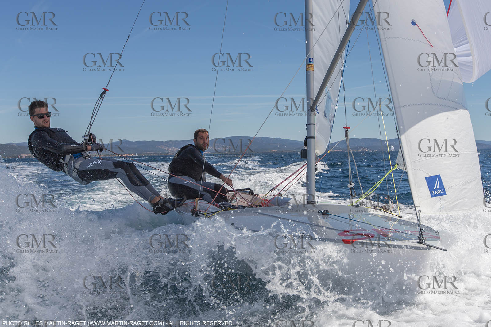 25 04 2016, Hyères (FRA,83), Jeux Olympiques Rio 2016, voile, 470, Sofian Bouvet   Jeremie Mion, SFS Voile
