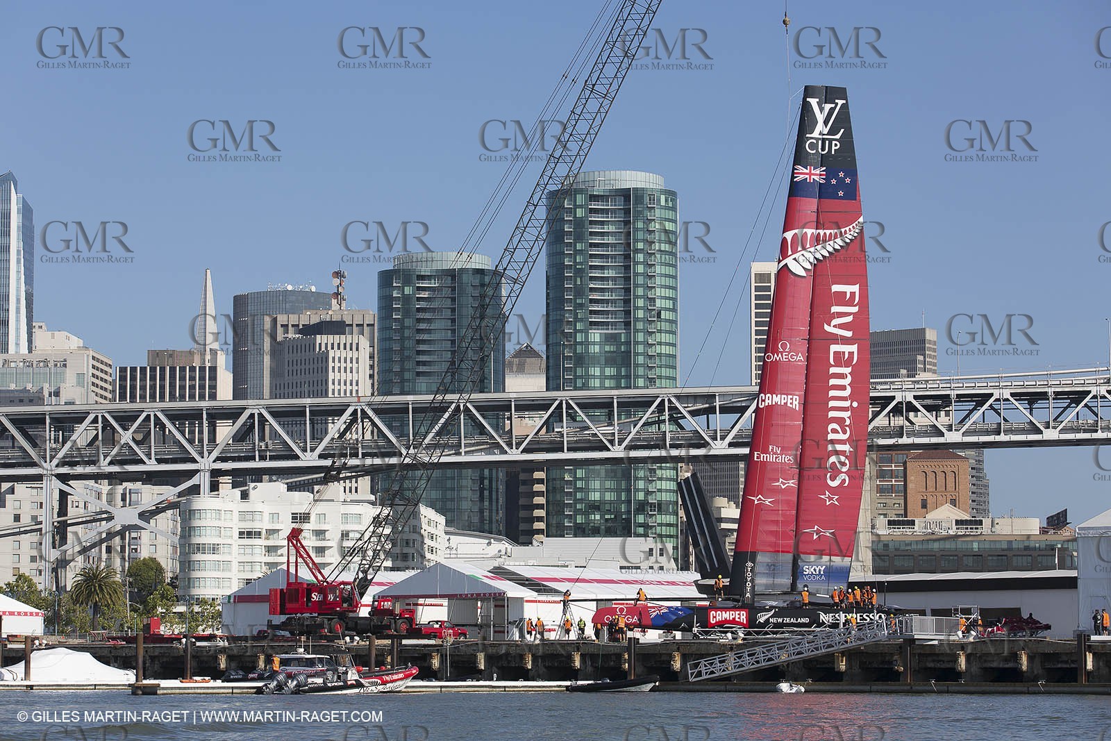 23 05 2013 - San Francisco (USA,CA) - 34th America's Cup - May Training, 3 AC72 in the bay for the first time