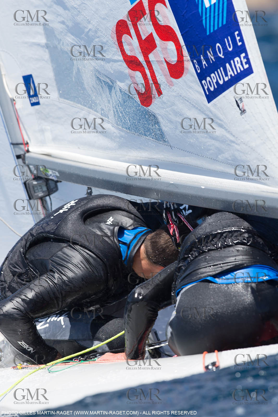 25 04 2016, Hyères (FRA,83), Jeux Olympiques Rio 2016, voile, 470, Sofian Bouvet   Jeremie Mion, SFS Voile